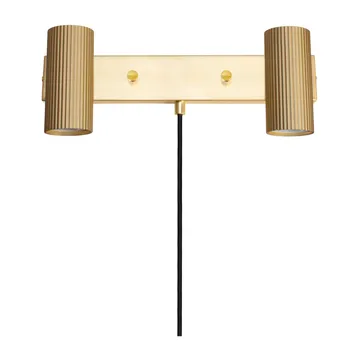 Hubble 2 vegglampe - Børstet messing - Globen Lighting