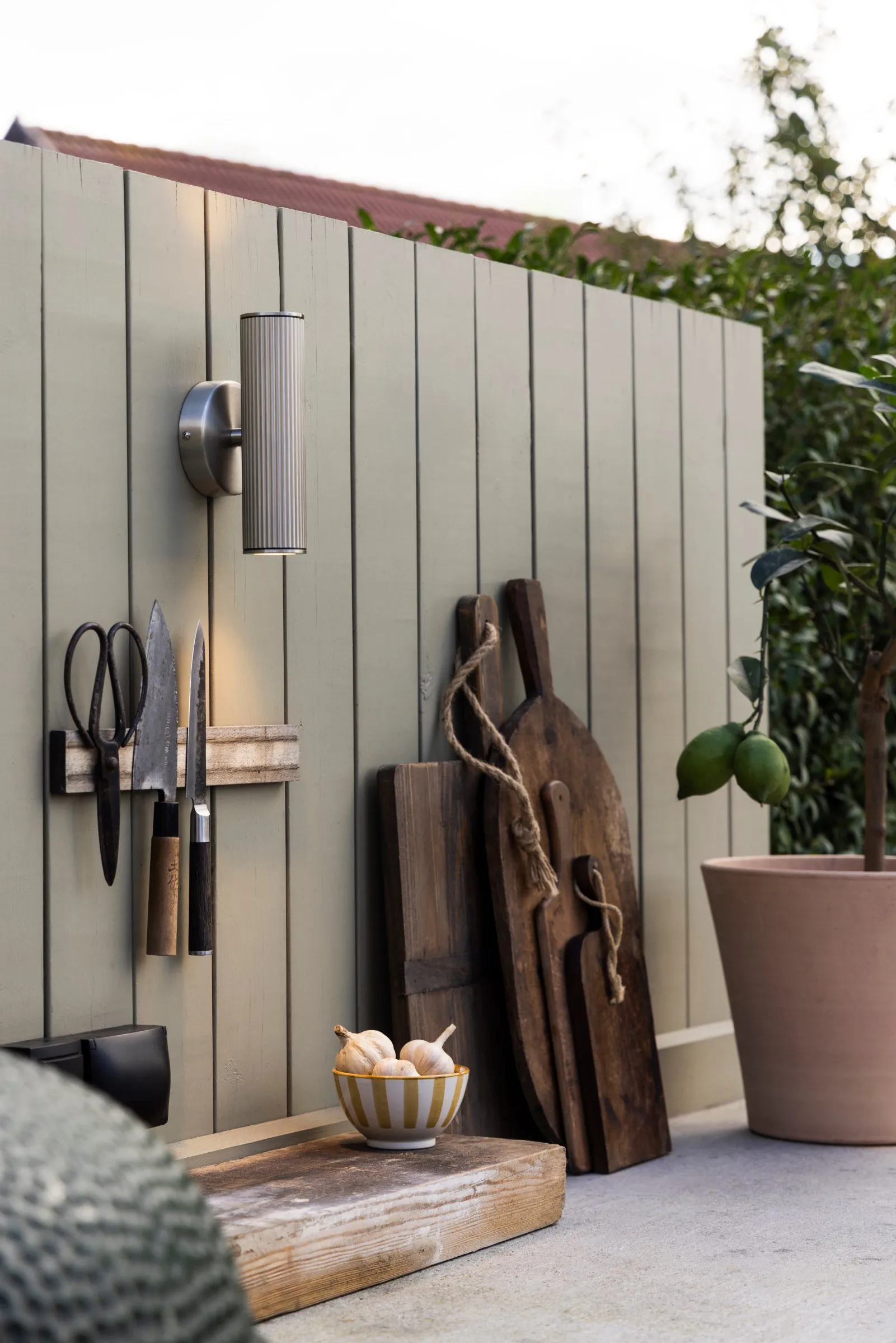 Hubble up/down vegglampe fasadebelysning, Børstet stål Globen Lighting