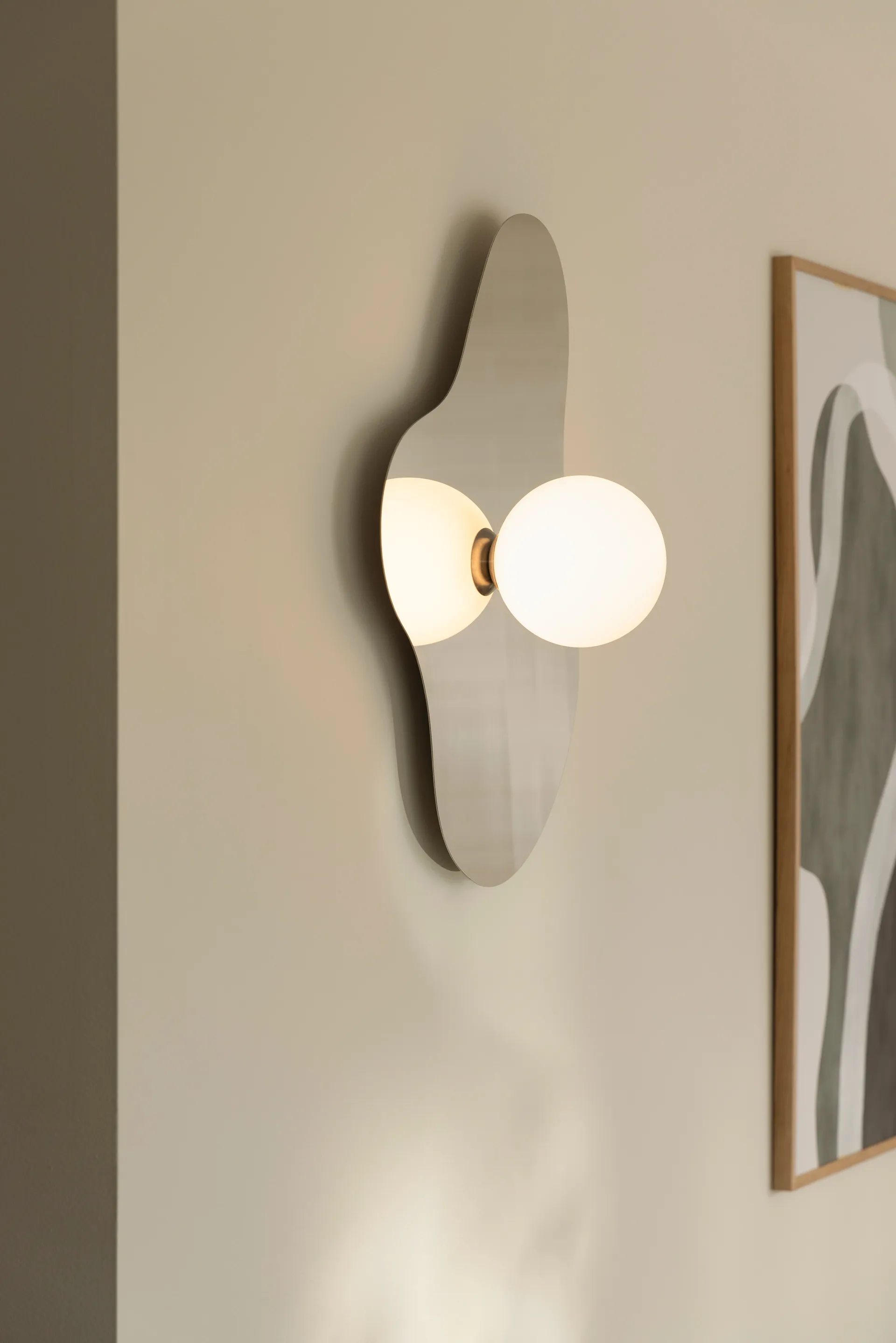 Illusion vegglampe/plafond 60 cm, Krom Globen Lighting