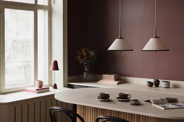 Iris pendel 25 - Creme-noir (hvit-gullfarget) - Globen Lighting