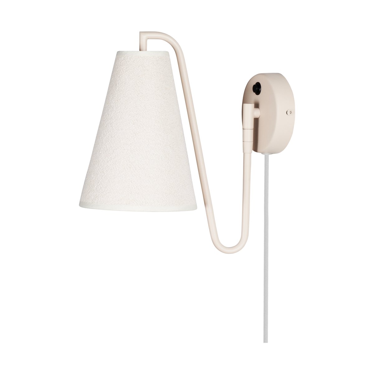 Globen Lighting Lou vegglampe Bouclé hvit-beige
