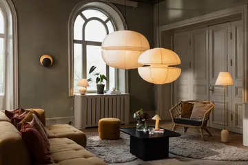 Mela lampeskjerm - Beige, Ø80 cm - Globen Lighting