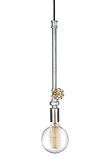 Mini Plumber pendel - Børstet stål - Globen Lighting