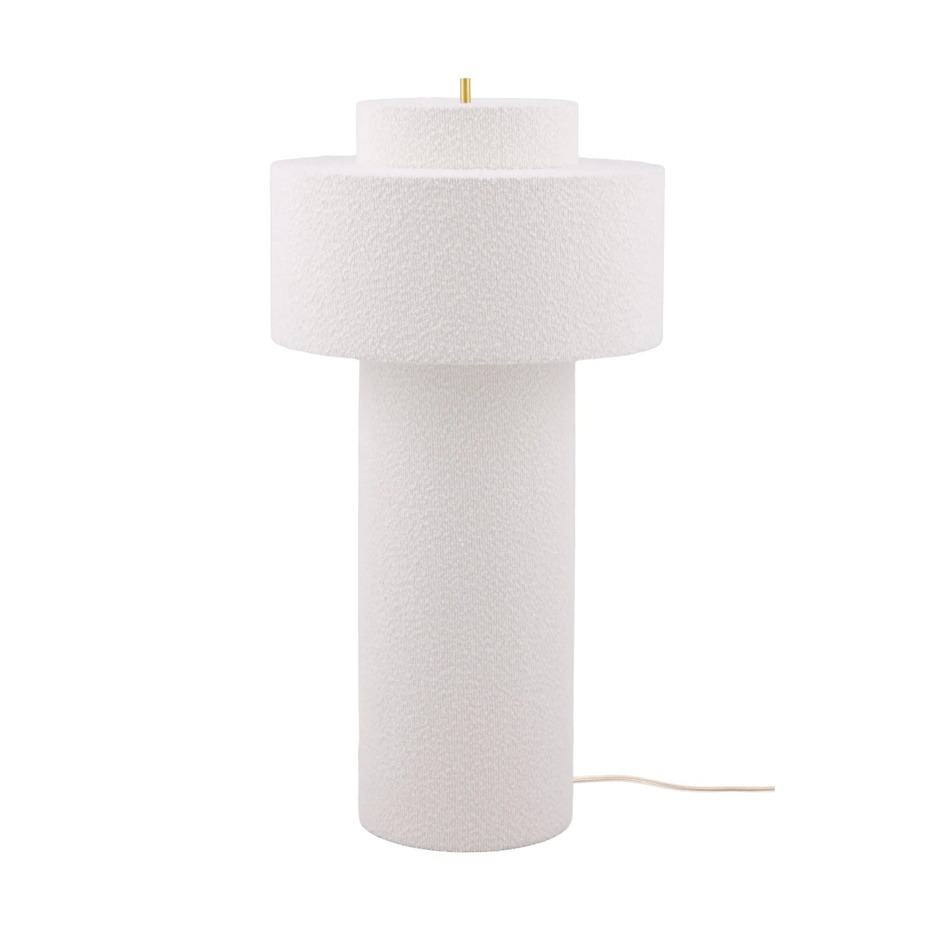 Noah gulvlampe, Hvit bouclé, Ø45x88 cm Globen Lighting