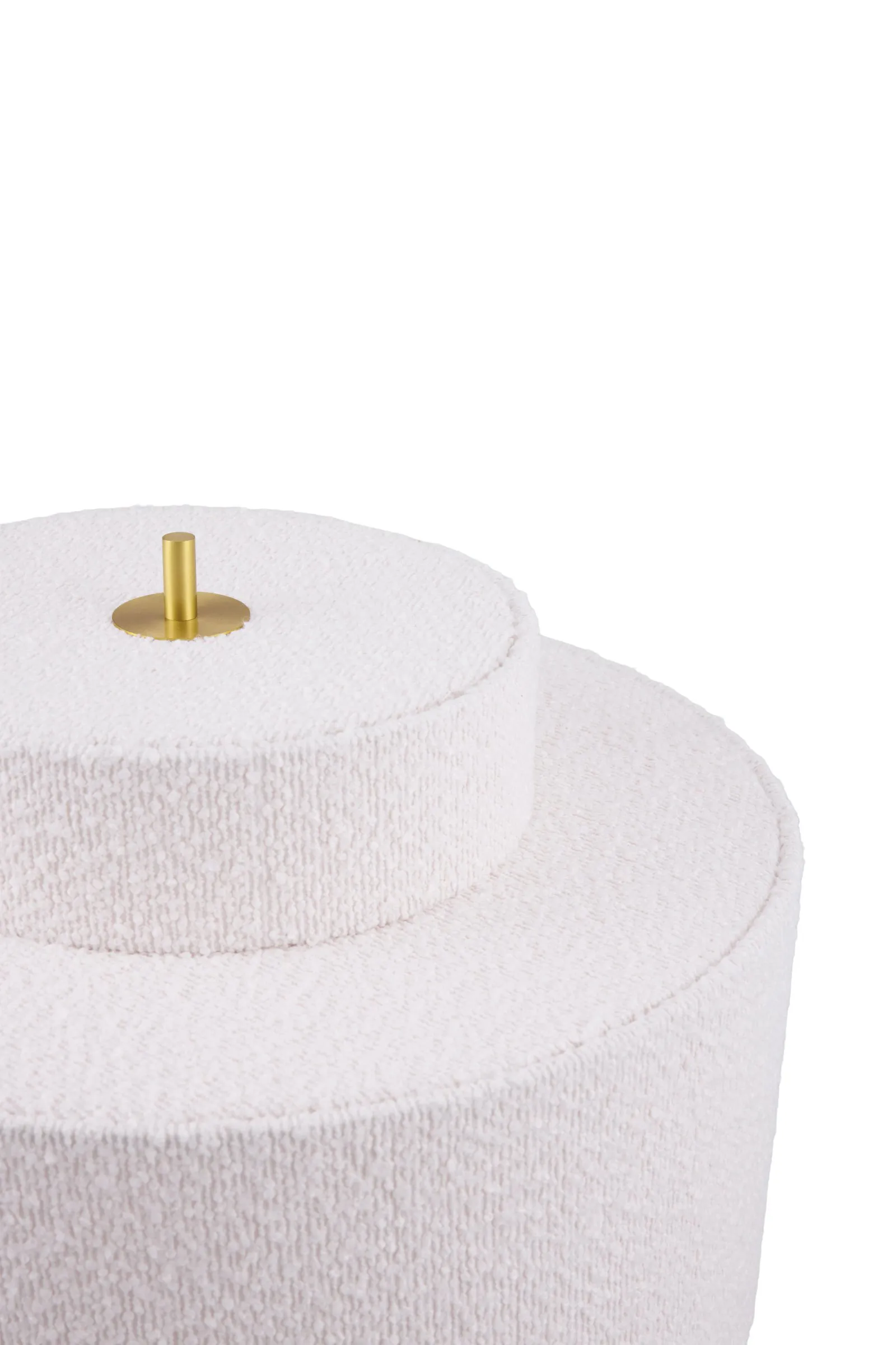 Noah gulvlampe, Hvit bouclé, Ø45x88 cm Globen Lighting