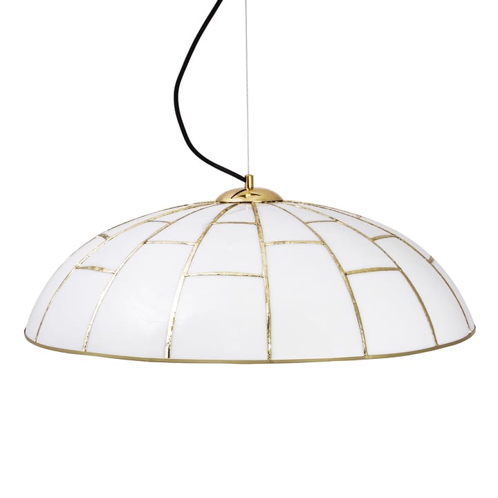 Ombrello pendel Ø60 cm hvitt glass - Messing - Globen Lighting