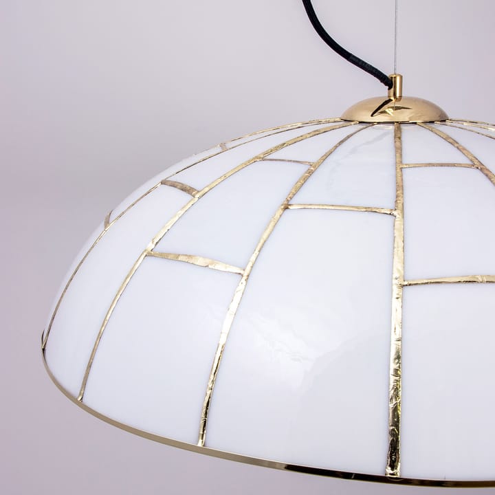 Ombrello pendel Ø60 cm hvitt glass, Messing Globen Lighting