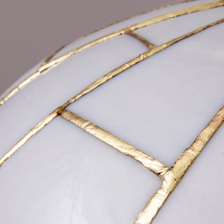 Ombrello pendel Ø60 cm hvitt glass, Messing Globen Lighting