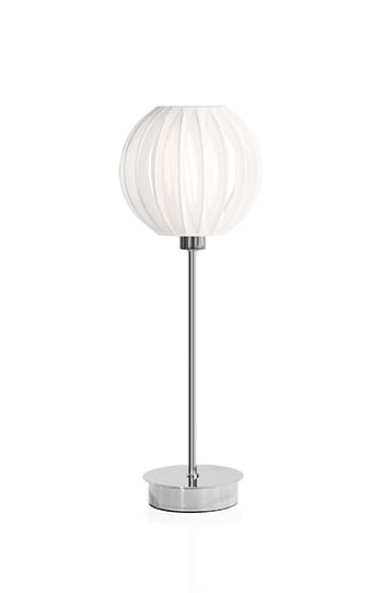 Plastband bordlampe - Hvit-krom - Globen Lighting
