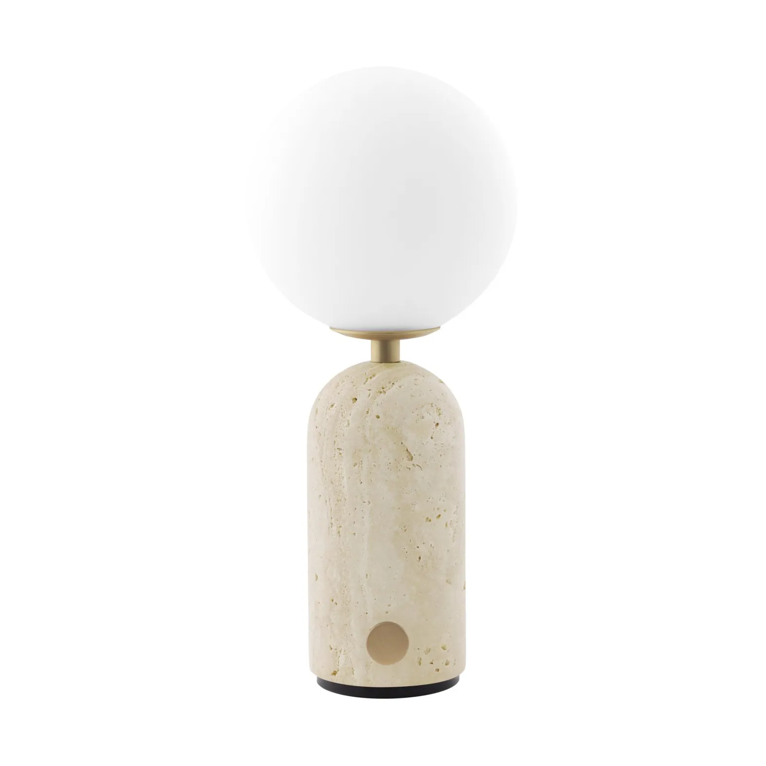 Torrano bordlampe portabel, Beige travertine, 27,5 cm Globen Lighting