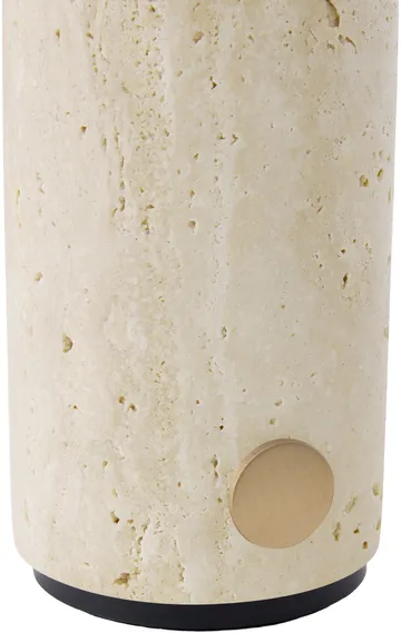 Torrano bordlampe portabel - Beige travertine, 27,5 cm - Globen Lighting