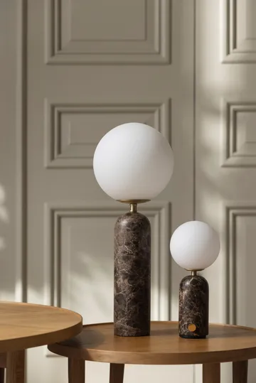 Torrano bordlampe portabel - Brun marmor, 27,5 cm - Globen Lighting