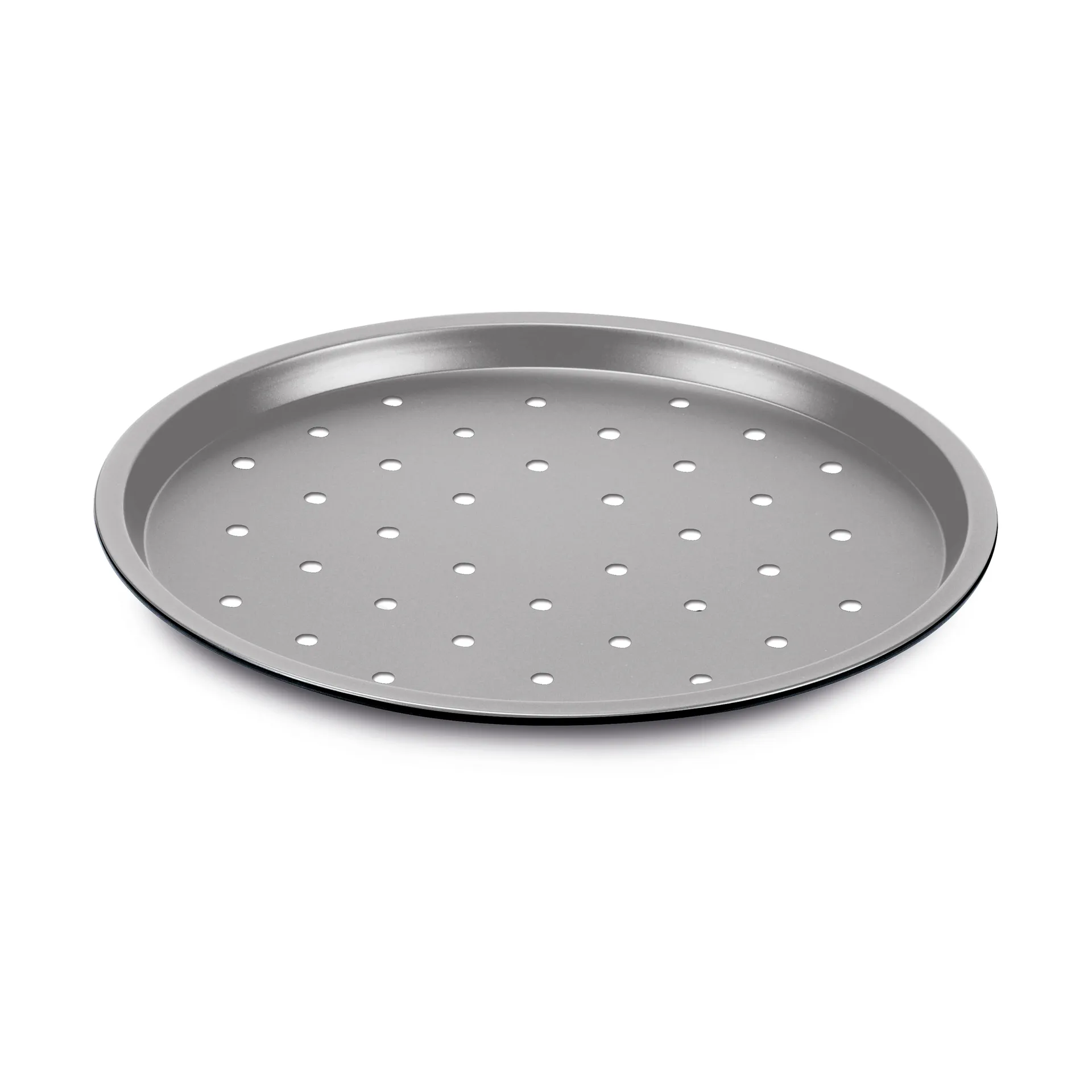 Silver Eligance pizzaplate, Stål, perforert, Ø32 cm Guardini