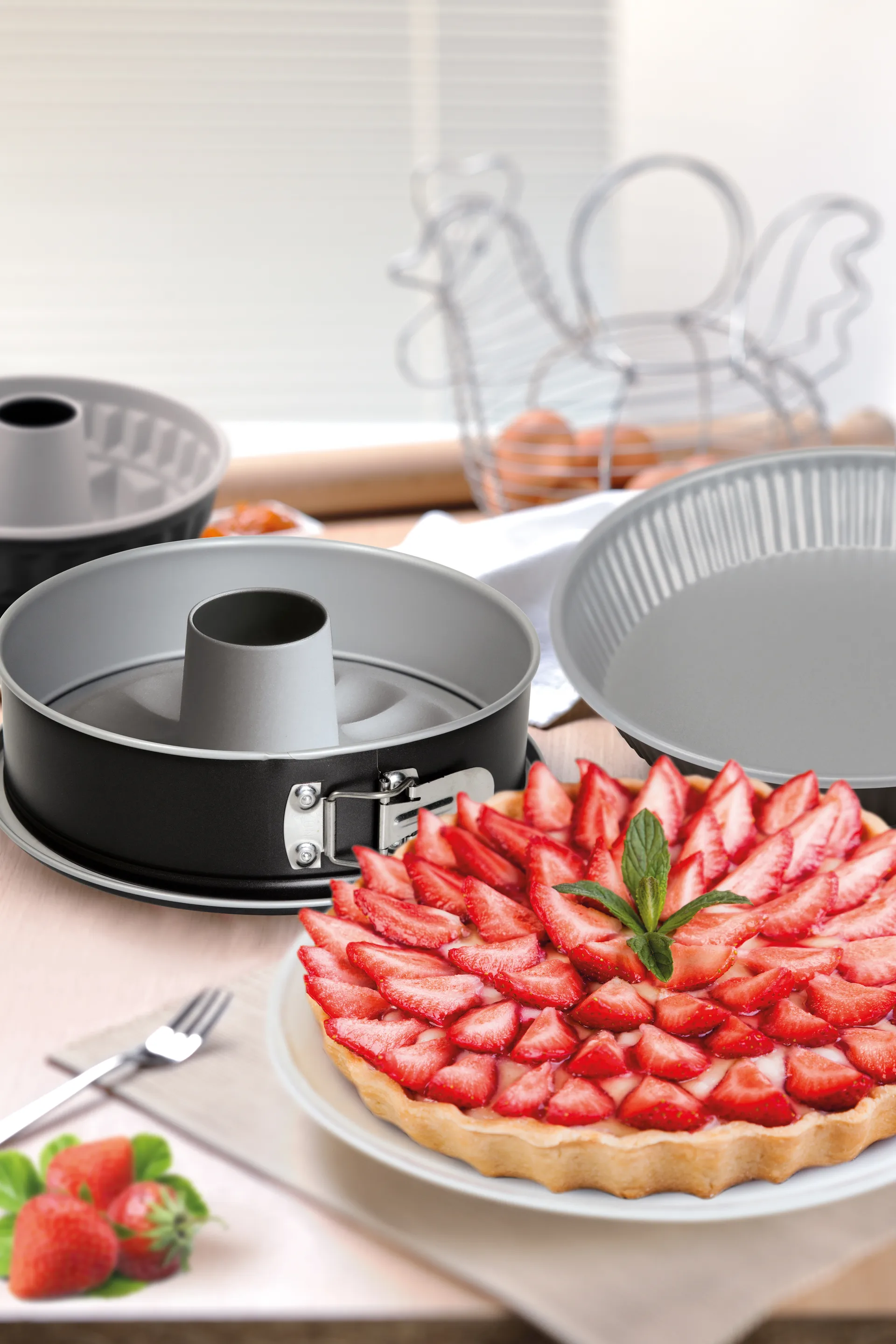 Silver Eligance springform, Stål, inkl midtrør, Ø26 cm Guardini