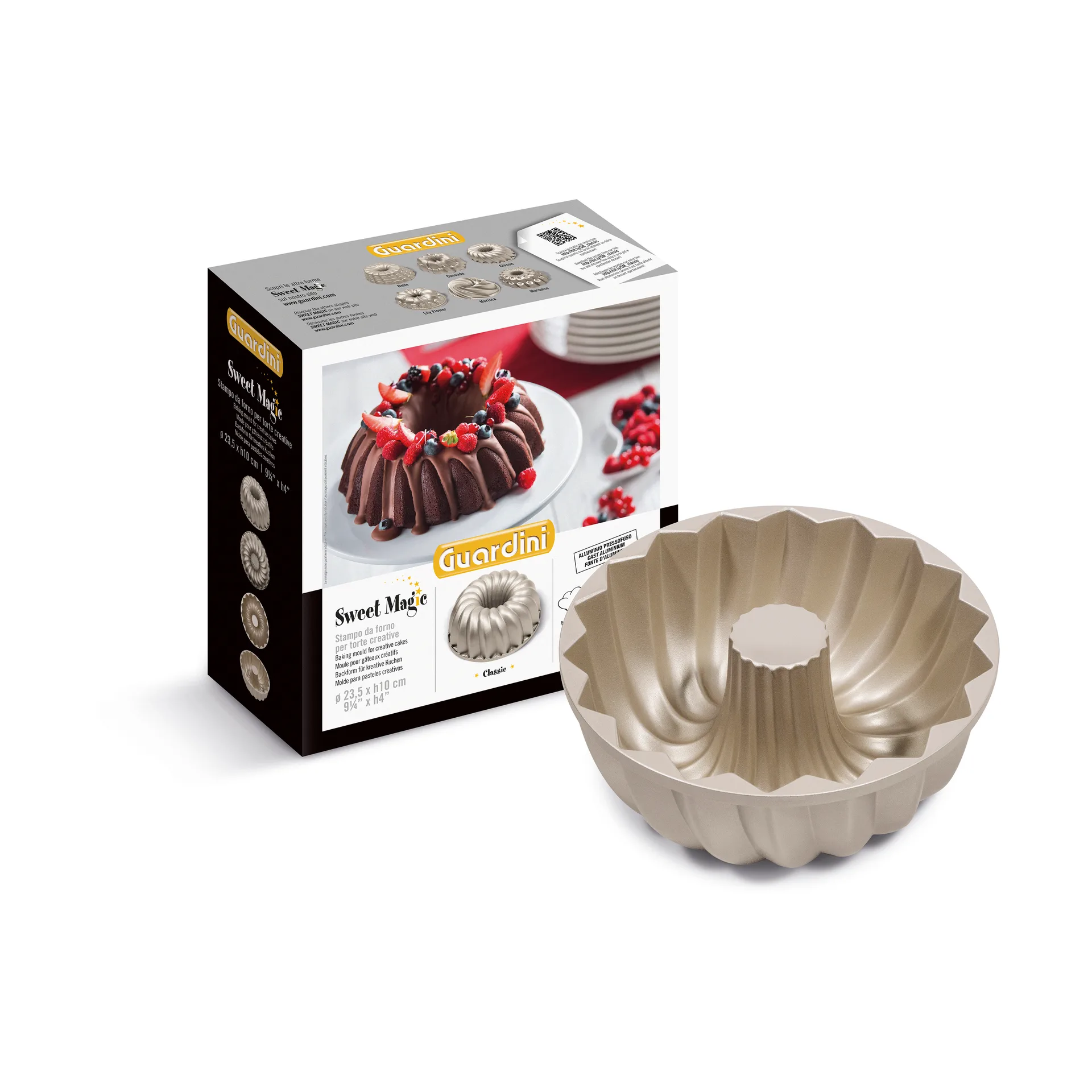 Sweet Magic bakeform, Støpt aluminium, Classic, 231 cl Guardini