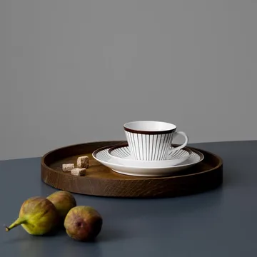 Ribb kaffegods - Kaffekopp + skål - Gustafsbergs Porslinsfabrik