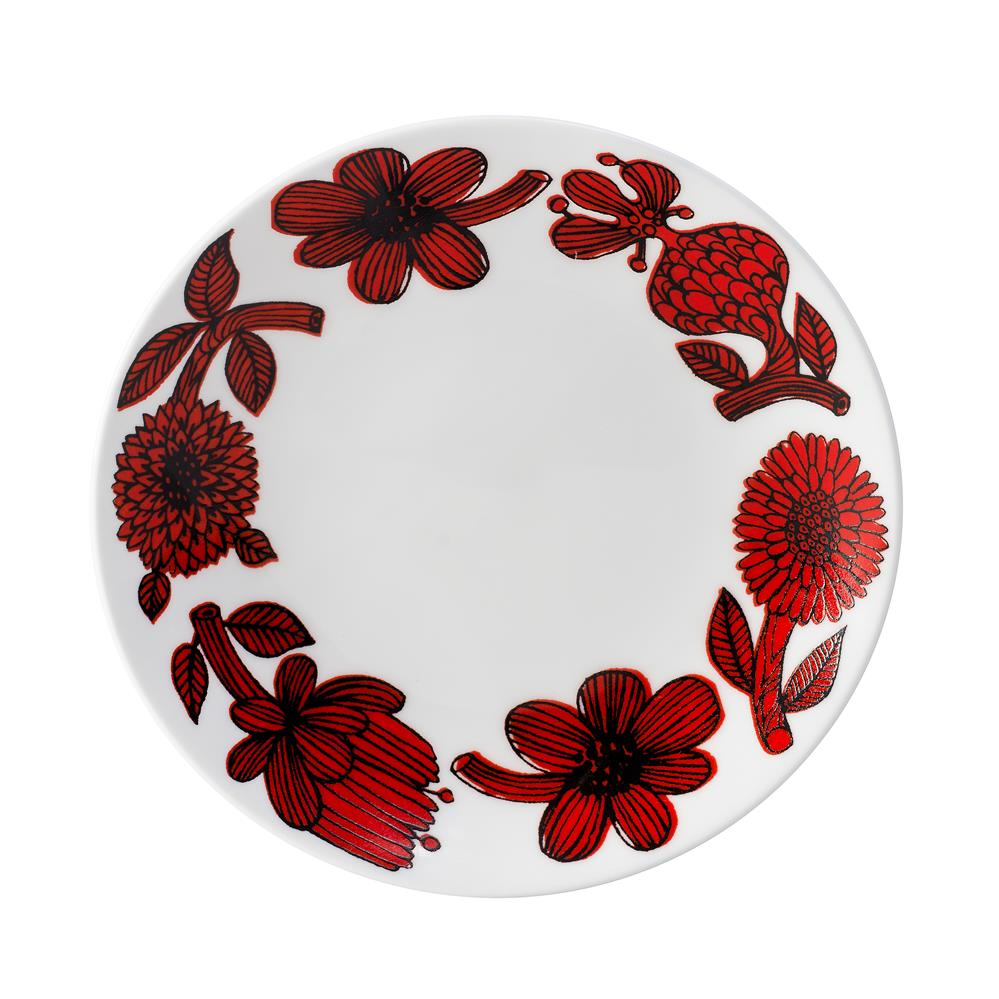 Gustavsbergs Porslinsfabrik Röd Aster tallerken Ø 18 cm