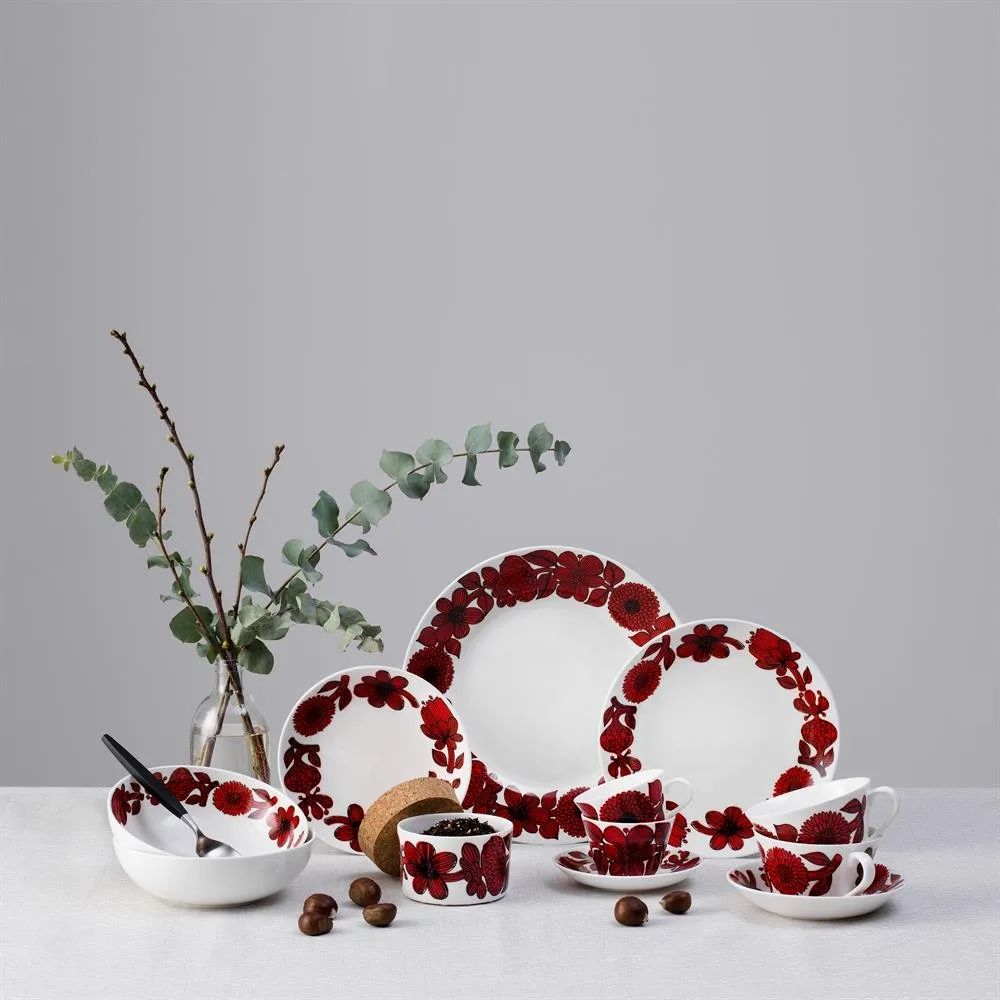 Röd Aster tallerken, Ø 22 cm Gustavsbergs Porslinsfabrik
