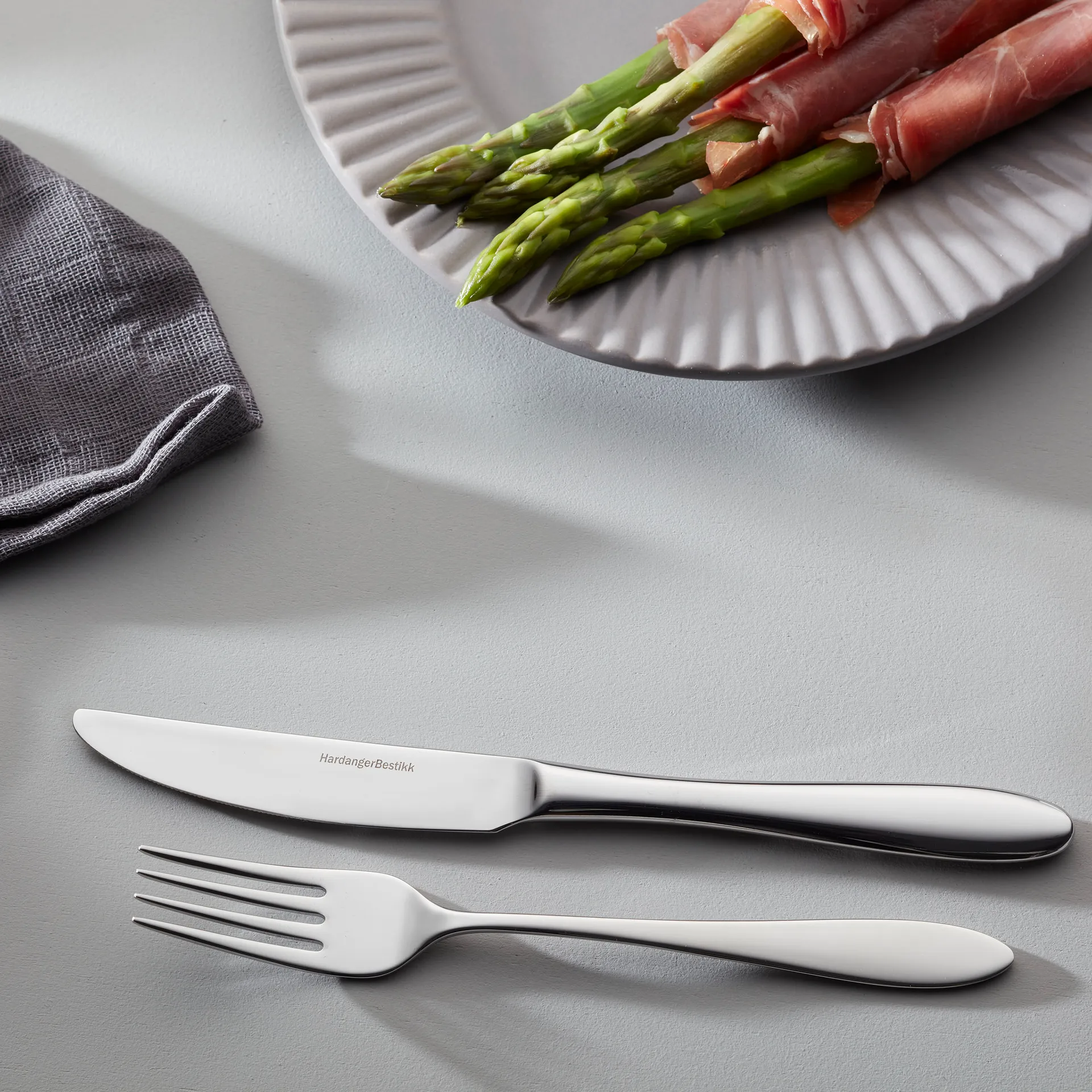 Fjord forrettsbestikk 8 deler, rustfritt stål Hardanger Bestikk