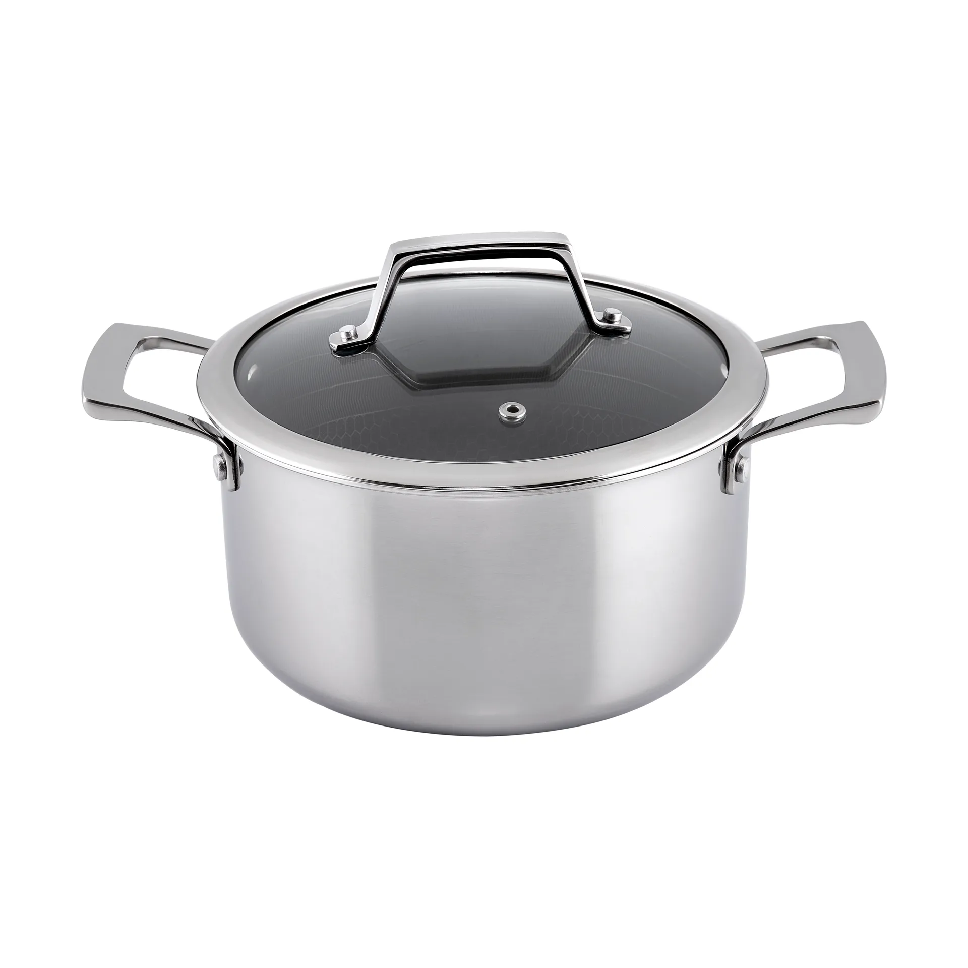Hâws Santo Hybrid Coating gryte med lokk 3,4 L, Rustfritt stål Hâws