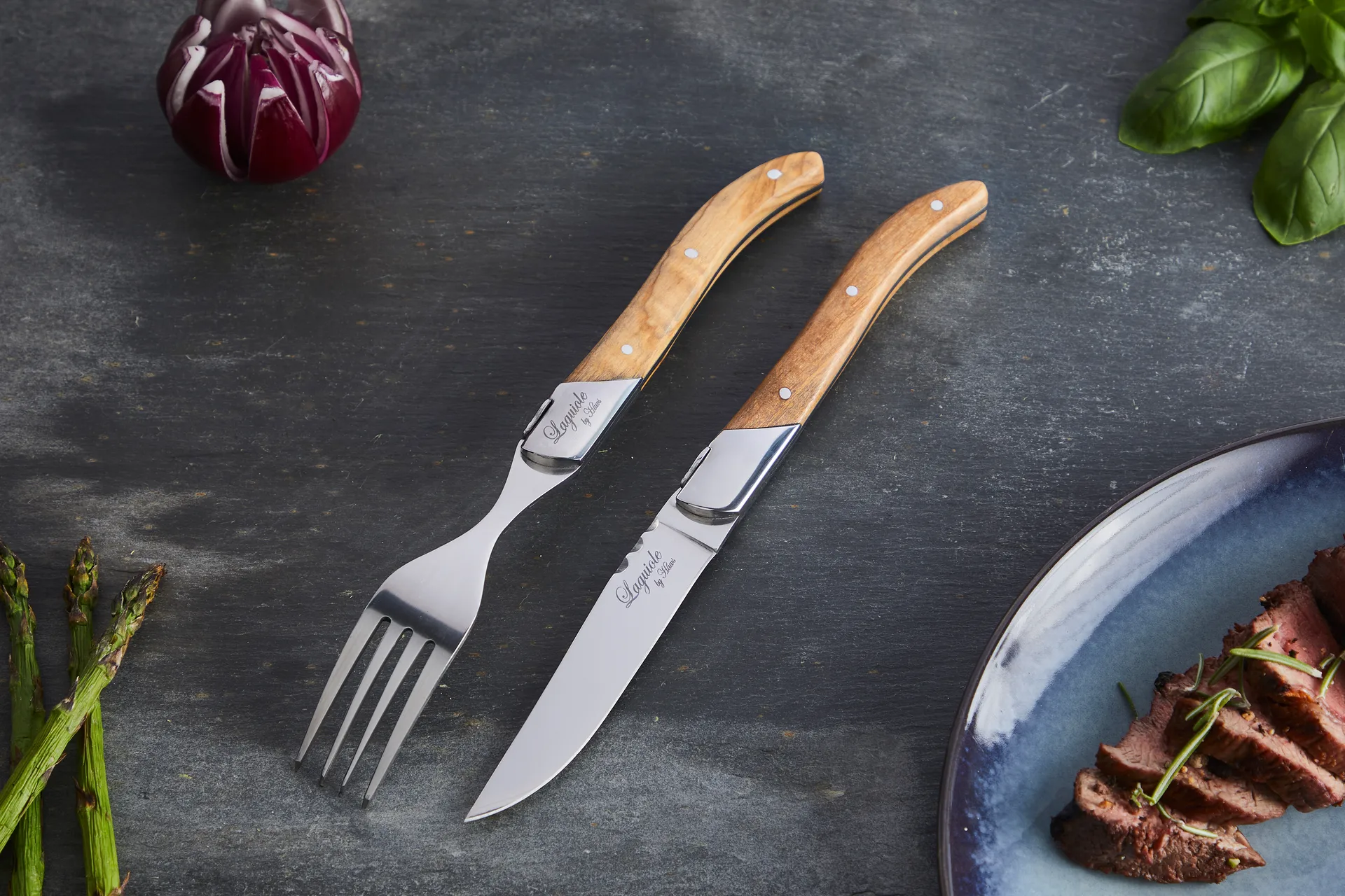 Laguiole By Hâws grillbestikk 12-deler, Olive Hâws