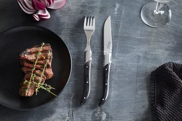 Laguiole By Hâws grillkniv 6-pakning - Black Wood - Hâws