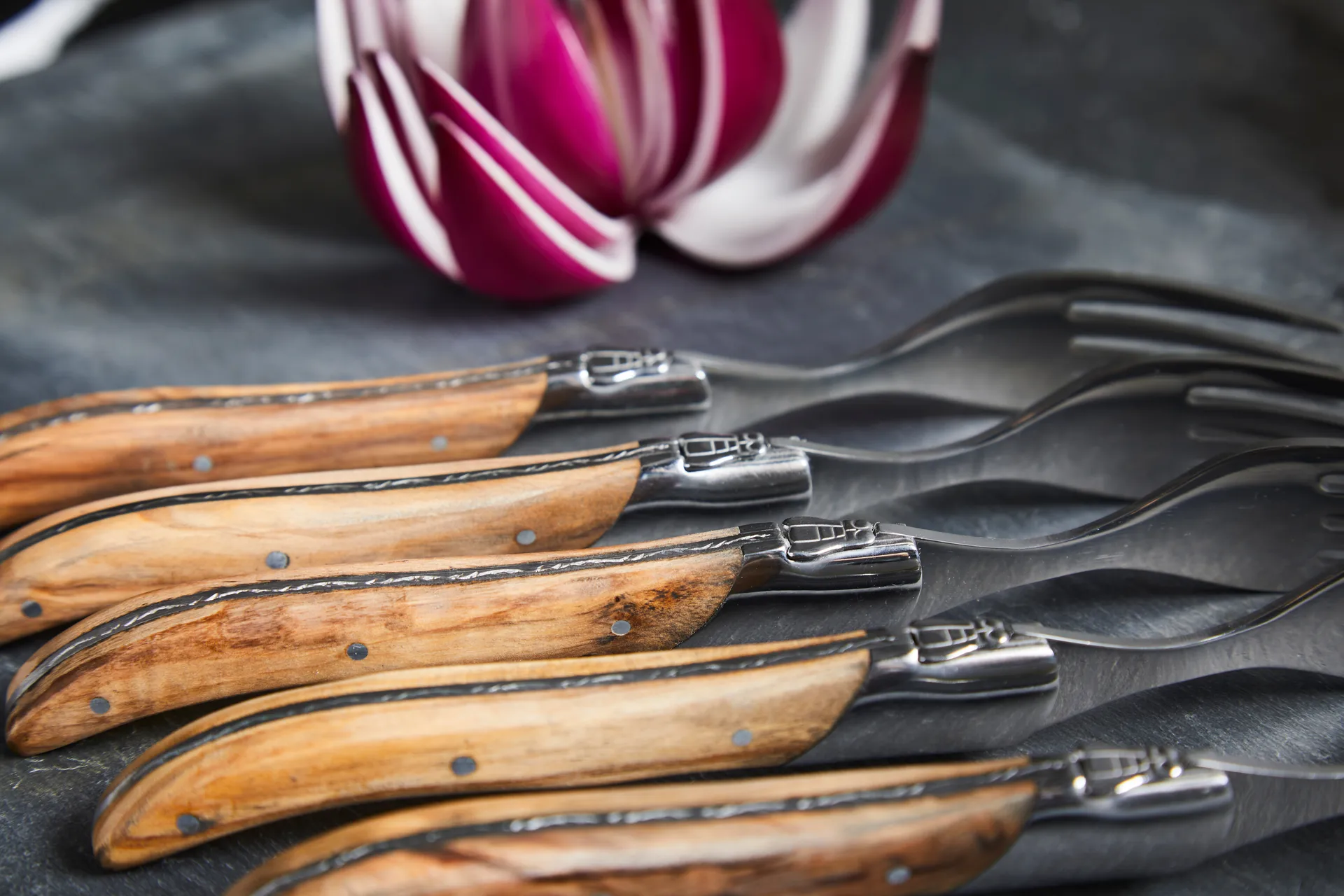 Laguiole By Hâws grillkniv 6-pakning, Olive Hâws