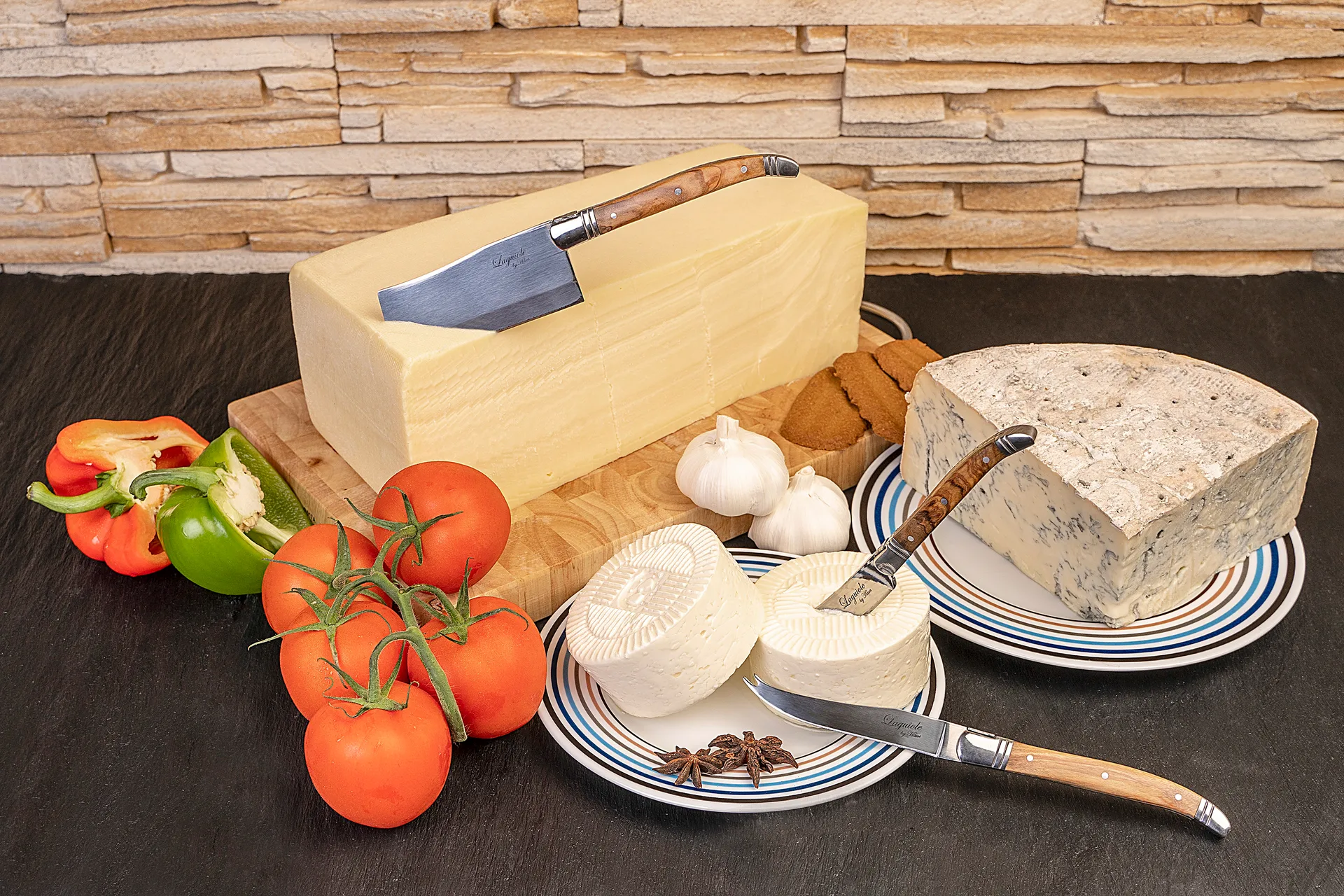 Laguiole By Hâws ostknivsett 3-deler, Olive Hâws