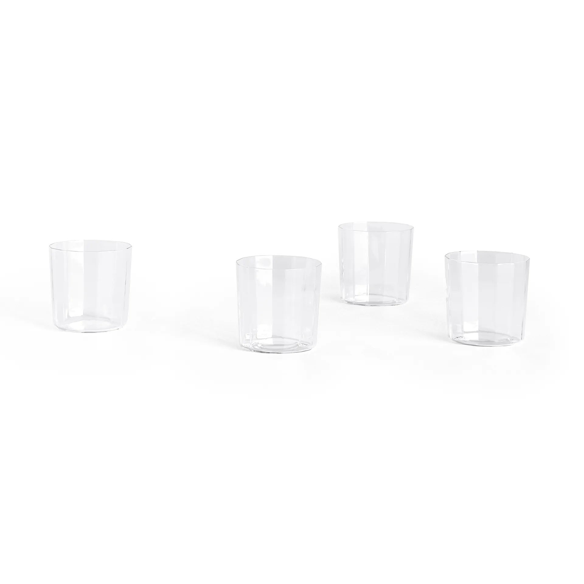 Angle drikkeglass 4-pakning, Wide 7,5 cm HAY