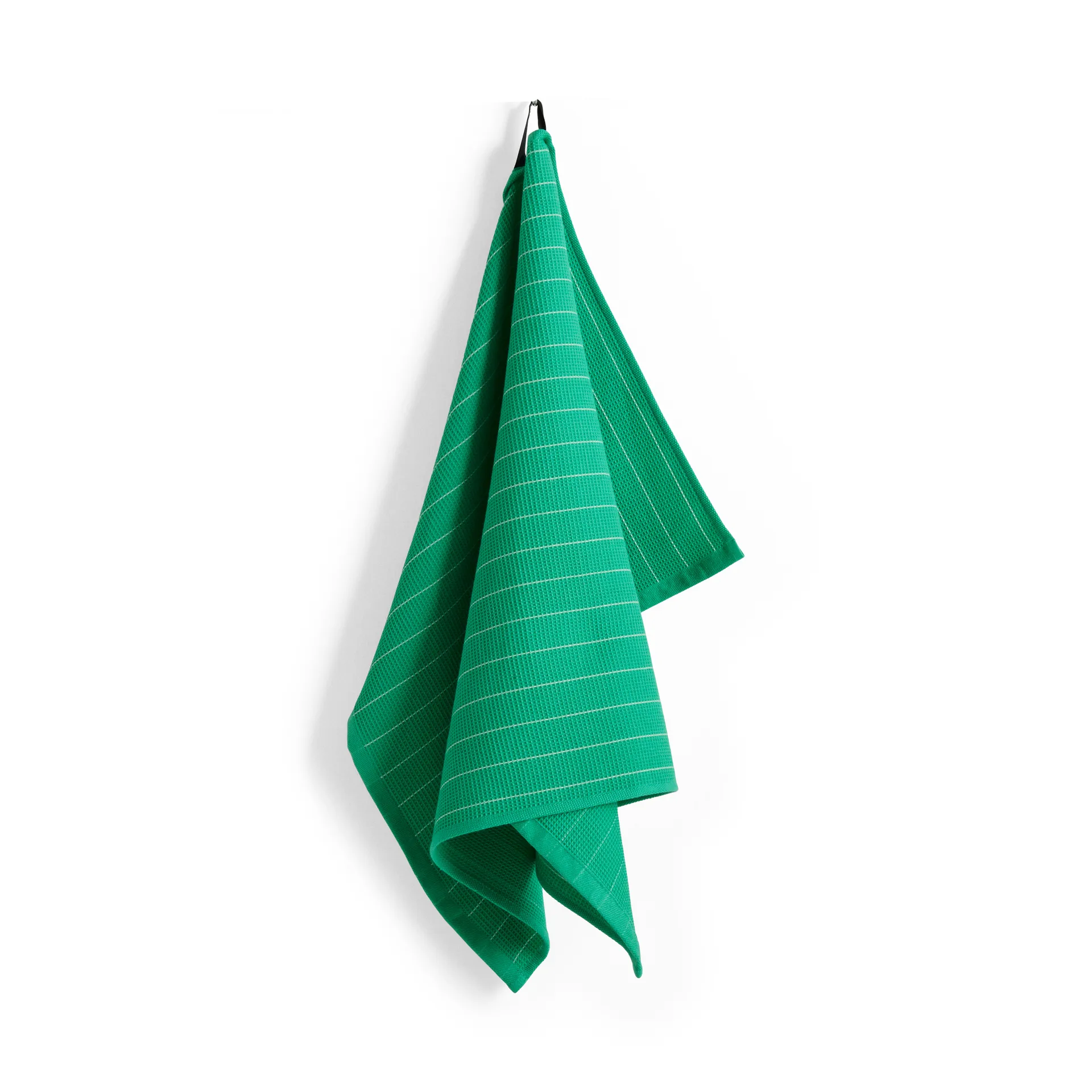 HAY Canteen kjøkkenhåndkle 52×80 cm Emerald pinstripe