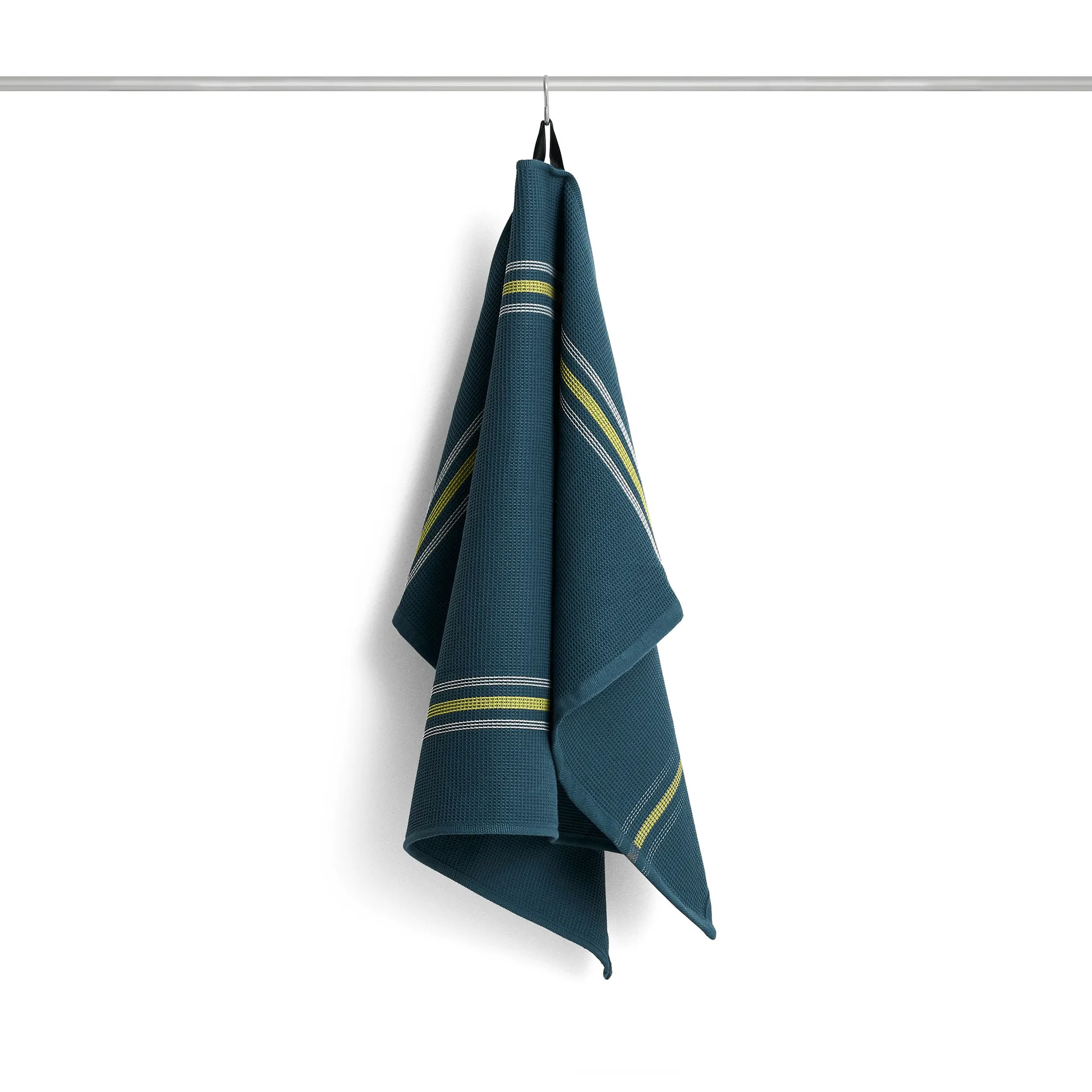 Canteen kjøkkenhåndkle 52×80 cm, Green-yellow block stripe HAY