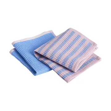 Canteen oppvaskklut 31 × 31 cm 2‑pakning - Sky blue-pink mix - HAY