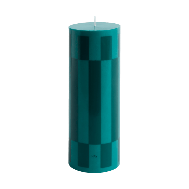 Column Candle kubbelys large 25 cm - Green-dark green - HAY