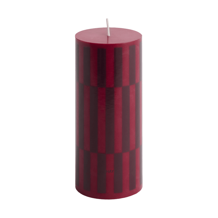 Column Candle kubbelys small 15 cm - Wine-bordeaux - HAY