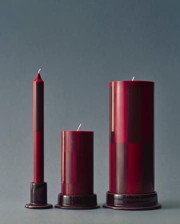 Column Candle kubbelys small 15 cm - Wine-bordeaux - HAY