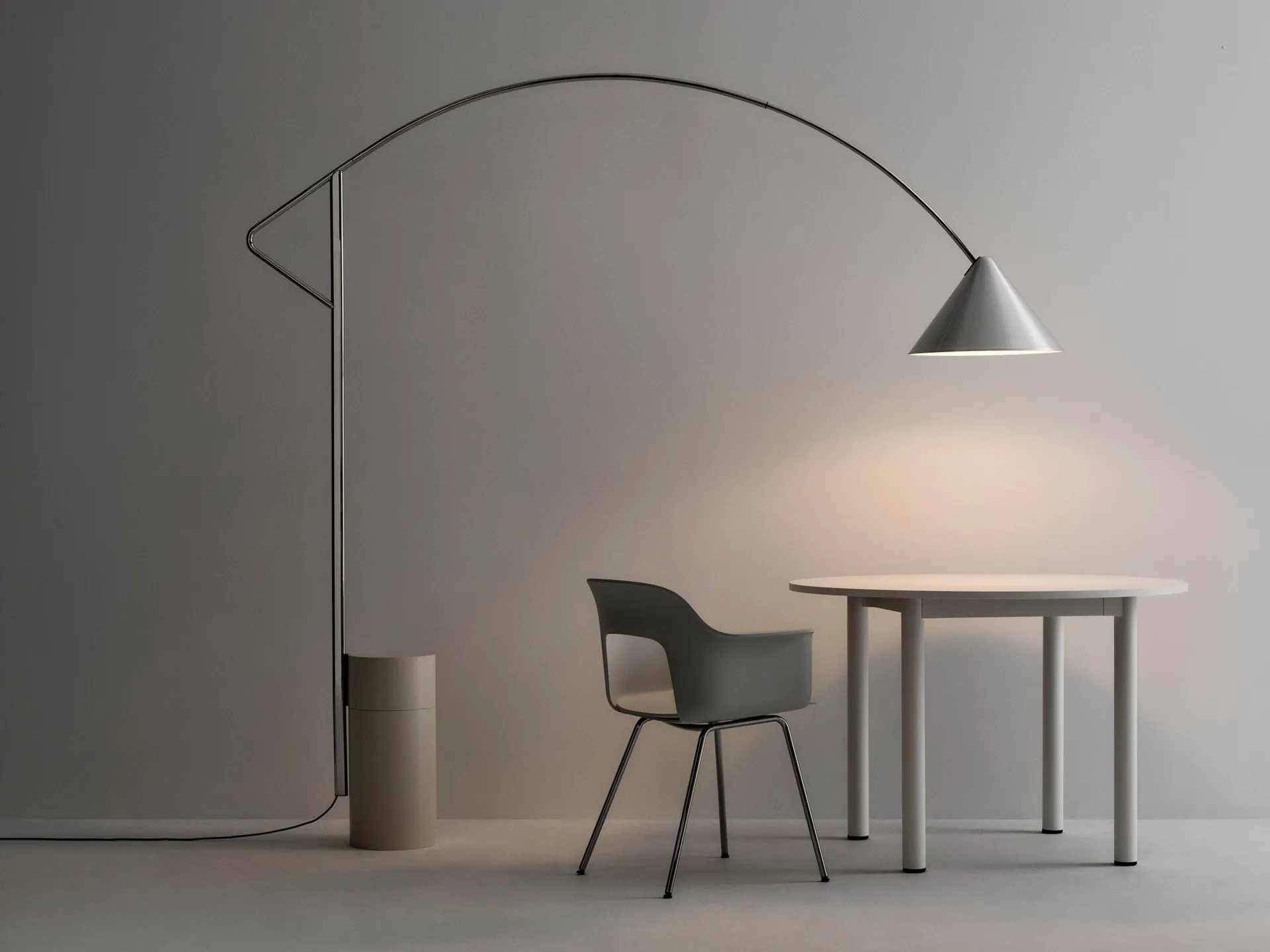 Compass Stehlampe, Sølv HAY