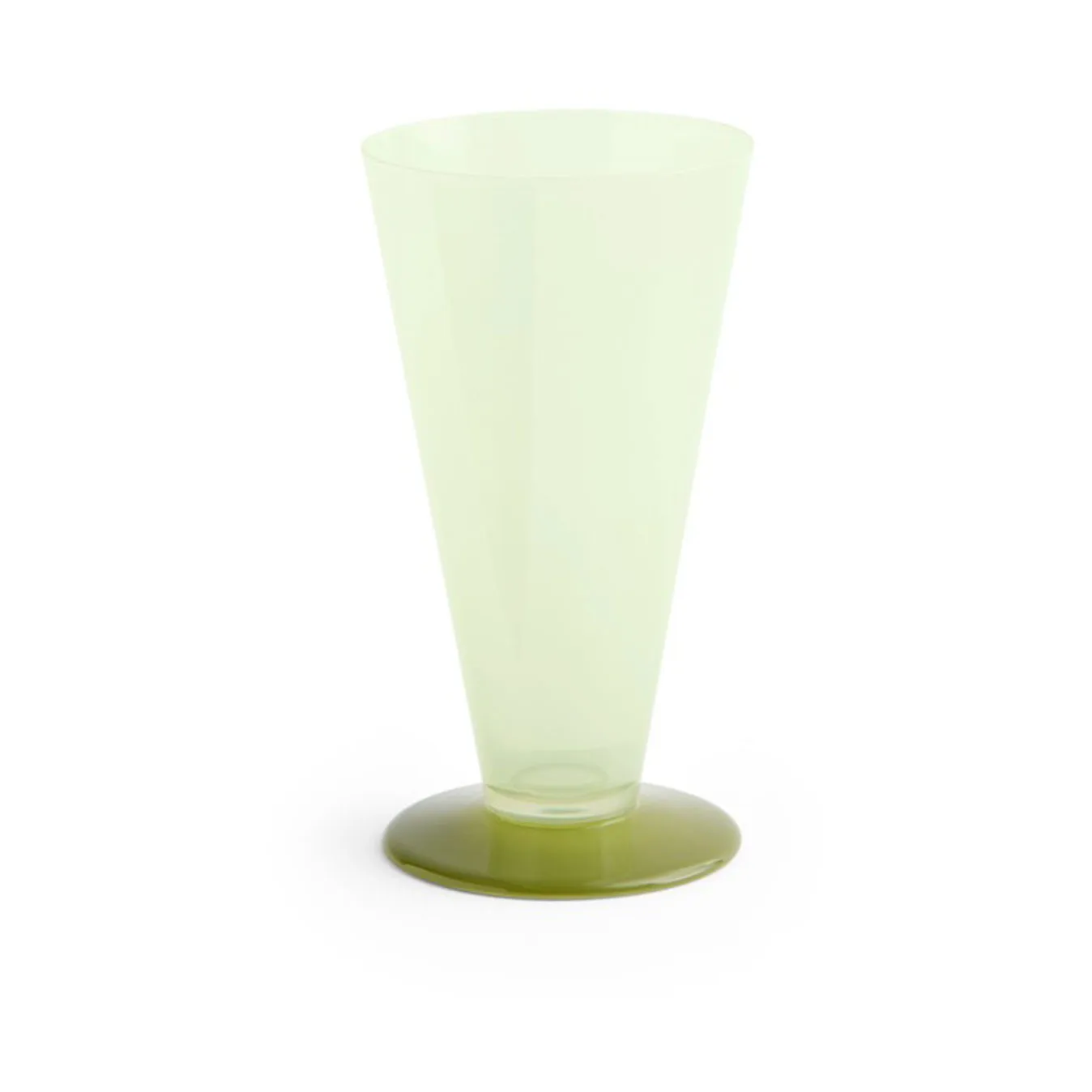 Conical vase, Light green-dark lime, small HAY