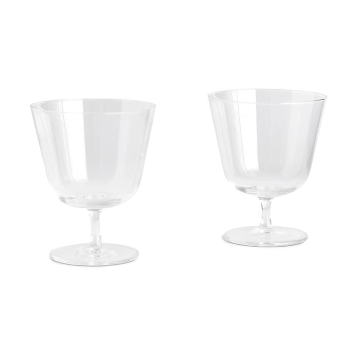 Curve Stem drikkeglass 2-pakning - Clear - HAY