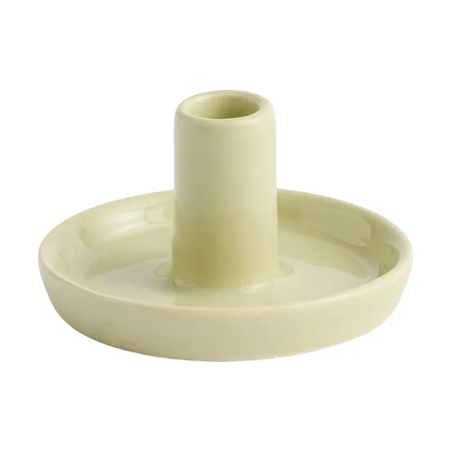 Disc lysestake - Soft pistachio, Ø7×4 cm - HAY