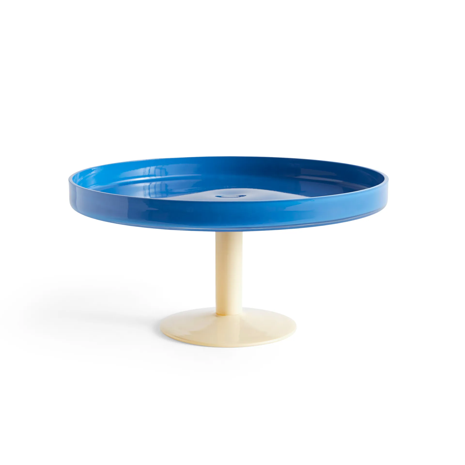 Display kakefat på fot Ø 26,5 cm, Blå-beige HAY