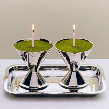 Essential Steel glassbolle - Rustfritt stål, 10,5xØ10 cm - HAY