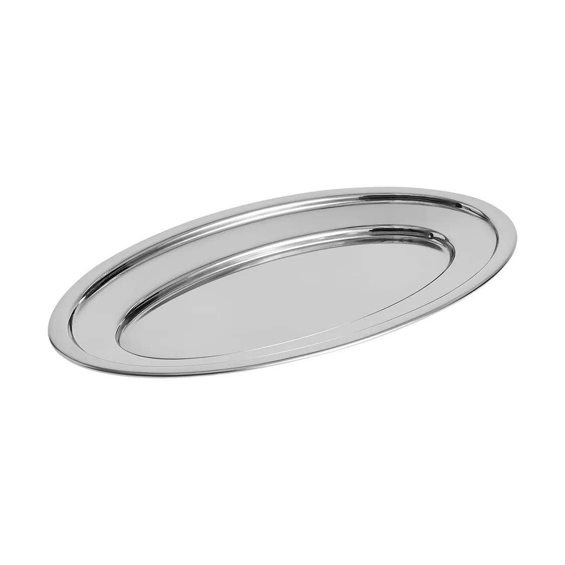 HAY Essential Steel serveringsfat Rustfritt stål, ovalt, medium
