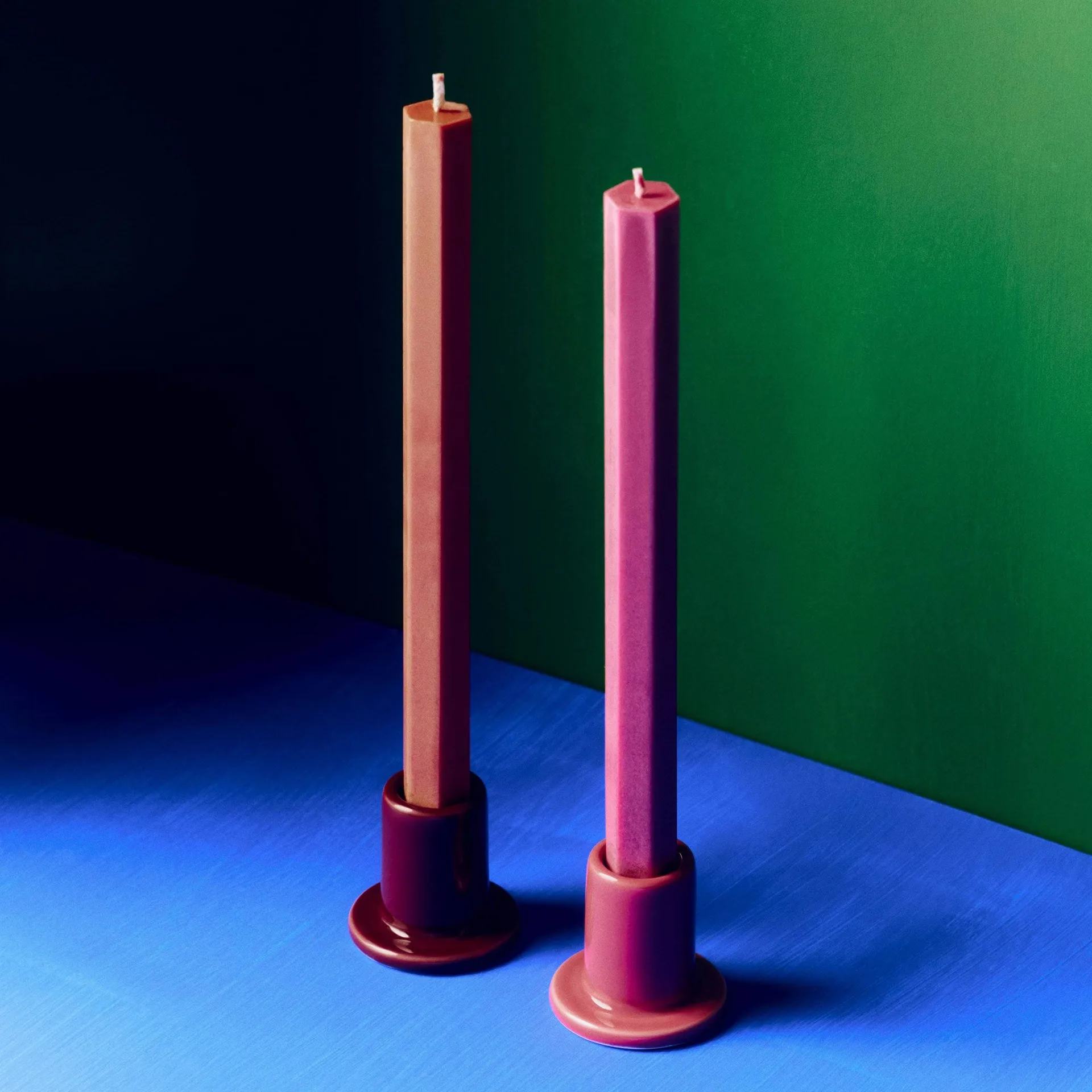 Hexagon Candle lys mix 4-pakning, Berry HAY