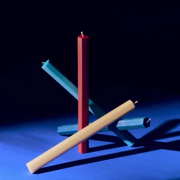 Hexagon Candle lys mix 4-pakning - Marine - HAY