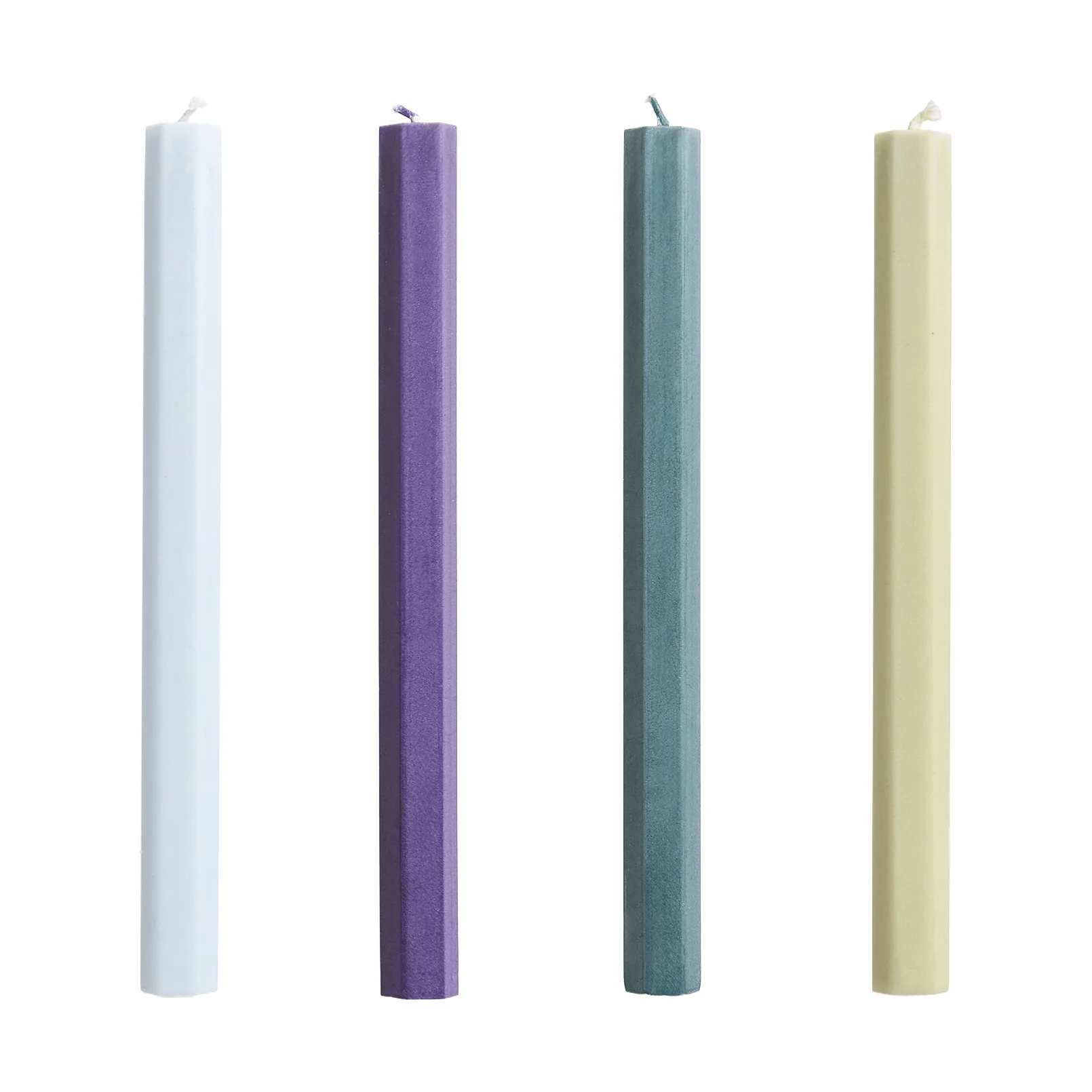 Hexagon Candle lys mix 4-pakning, Meadow HAY