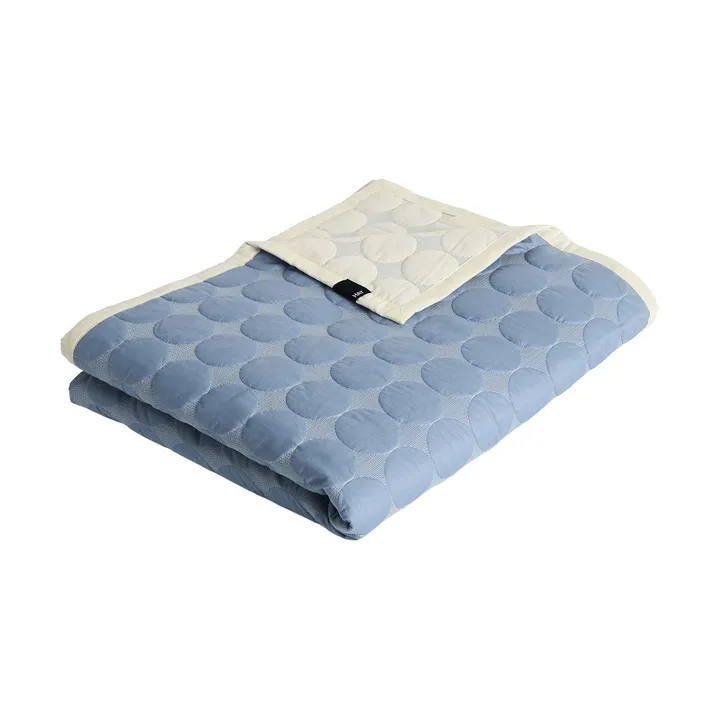 Mega Dot sengeteppe organic 195x245 cm - Dusty blue - HAY