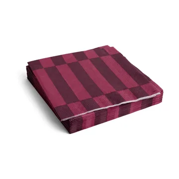Pattern Dinner serviett 40x40 cm 20-pakning - Bordeaux-wine - HAY