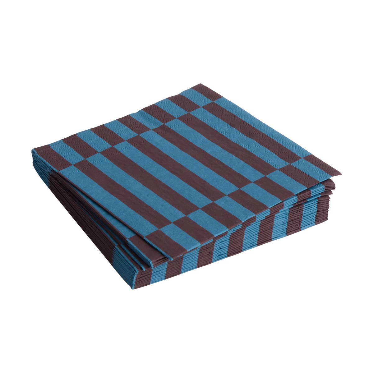HAY Pattern Lunch Stripe serviett 33x33 cm 20-pakning Anthracite-bordeaux pillar