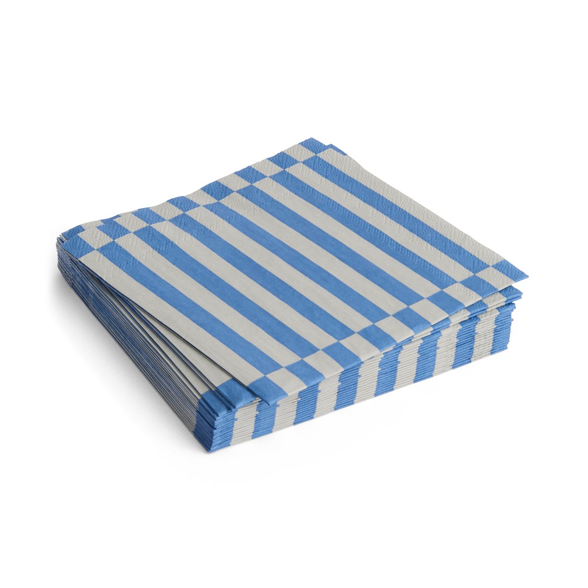 HAY Pattern Lunch Stripe serviett 33x33 cm 20-pakning Grey-blue pillar