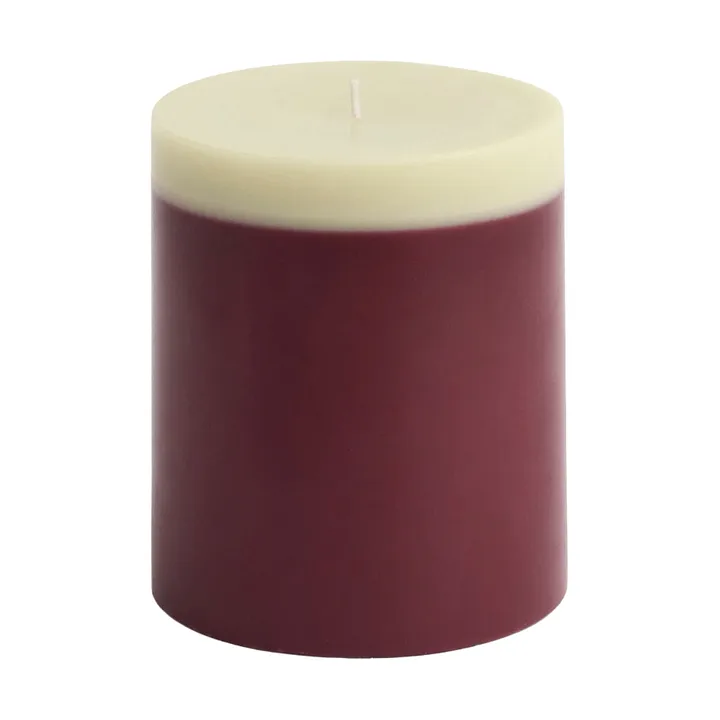 Silo Candle blokklys - Bordeaux-lime white, Ø9,5×11 cm - HAY